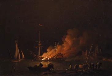 Schip in Brand 