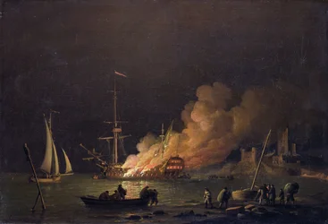 Schip in Brand 