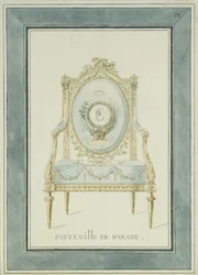 Troondesign voor het Catharinapaleis in Tsarskoye Selo, 1780s