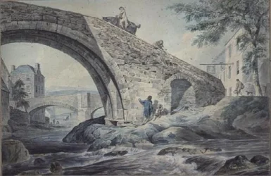 Uitzicht op de Bruggen bij Hawick