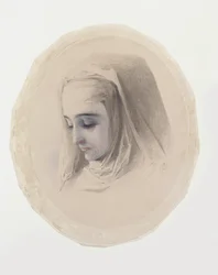 Hoofdstudie voor Convent Gedachten, 1851