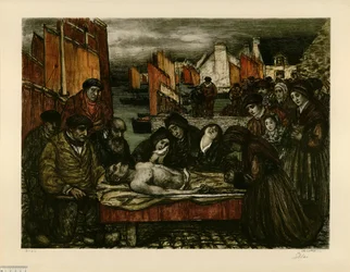 Pijn in het land van de zee of De slachtoffers van de zee (afdruk c)
