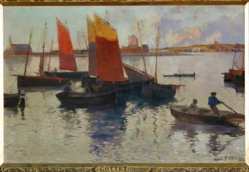 Avondlicht, haven van Camaret (schilderij op doek)