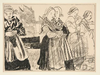 Bretonse meisjes, of Bretonnes sur le quai, in #36 van La Revue Blanche, oktober 1894