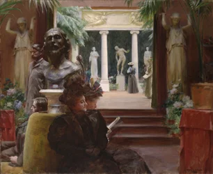 Op de beeldhouwwerk tentoonstelling, 1895