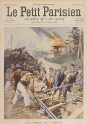 De Bokseropstand (1900-01), Boksers saboteren de spoorweg, juni 1900 (prent)