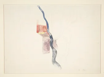 Boomabstractie (waarschijnlijk studie voor Rode schoorstenen, 1918?)
