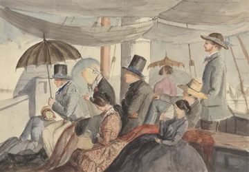 Passagiers aan boord van de Nijl-stoomboot