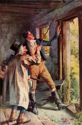 Hij wees naar een roestige ijzeren kram, 1928