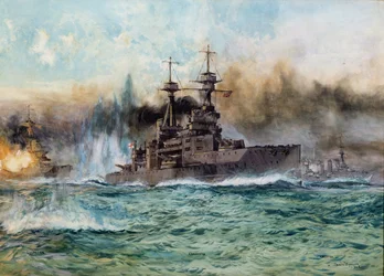 H.M.S. Vanguard bij de Slag om Jutland, 1924