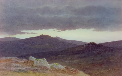 Schemering boven Dartmoor