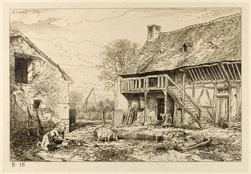 Binnenplaats van een Boerenwoning