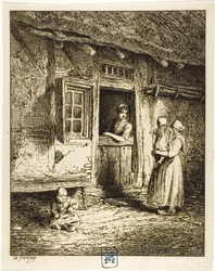 Ingang van een boerenhuis