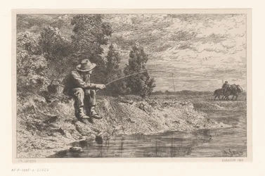 Visser aan het water