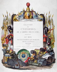 Frontispice van Collection des Uniformes de L