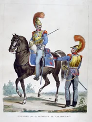 Uniform van het 1e Regiment Carabiniers, Frankrijk, 1823