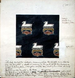 Halcyon, ontwerp voor een stofontwerp, ca. 1895