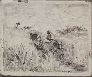 Pad door het graanveld, originele indruk 1862, gedrukt in 1921