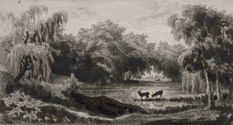 De vijver met herten, 1845
