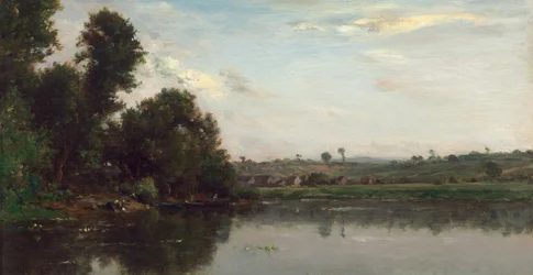 Wasvrouwen bij de rivier Oise nabij Valmondois, 1865