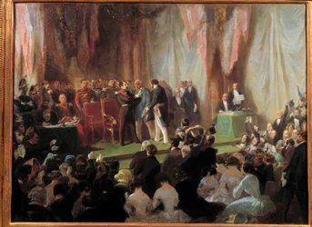 Prins-President Napoleon III decoreert de Legioen van Eer