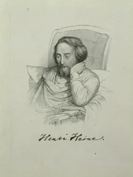 Portret van de dichter Heinrich Heine 1797-1856, 1851
