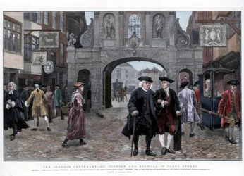 Dr. Johnson en Boswell in Fleet Street, 1884