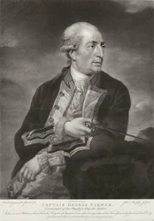 Portret van George Farmer (1732-79) Kapitein van HMS 