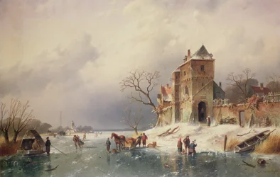Bevroren winterscène