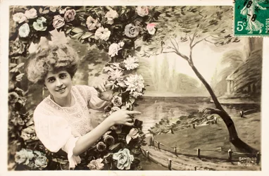 Oude ansichtkaart Gelukszaaier