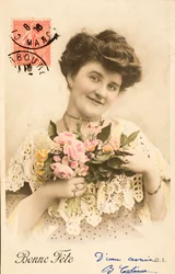 Oude ansichtkaart Vrolijk feest