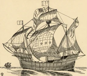 Een schip uit de tijd van Christoffel Columbus, 1931