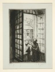 Een raam van het oude Hôtel-Dieu