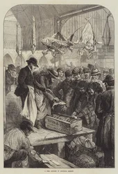 Een visveiling op Columbia Market