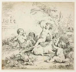 Cherubs met een Geit