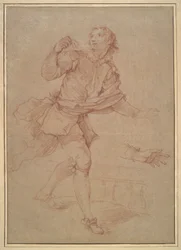 Studie van een Jonge Man, studie voor het wandtapijt, Sancho