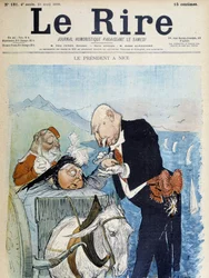 Victoria en Félix Faure in Nice - door Léandre, in "Le Rire" van 23/04/1898