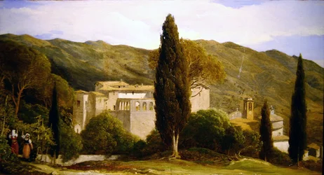 Panoramisch uitzicht nabij Rome (detail)