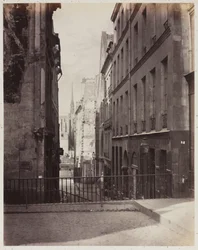 Rue Jean-de-Beauvais. Gezicht vanaf de Rue des Écoles naar de Boulevard Saint-Germain, in aanbouw