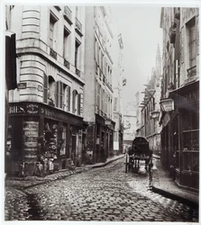 Rue Saint-Severin, vanaf de Rue de la Harpe, Parijs, 1858-78