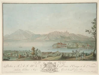 Uitzicht op Schadau aan het Meer van Thun (naar Clement)