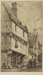 Een oud huis in Bourges, soms «Het huis van de muzikant» genoemd