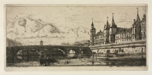 Etsen van Parijs: De Wisselbrug, 1854