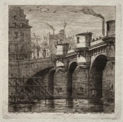 Etsen van Parijs: De Nieuwe Brug, 1853