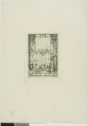 Frontispice voor de catalogus van de gravures van Thomas De Leu