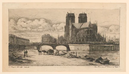 De apsis van de Notre-Dame, Parijs