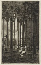 De galerij van Notre-Dame, Parijs