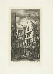 Straat Rue des Toiles in Bourges