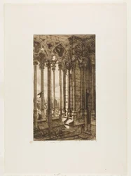 De galerij van Notre-Dame, Parijs