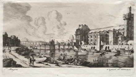 Het paviljoen van juffrouw en een deel van het Louvre